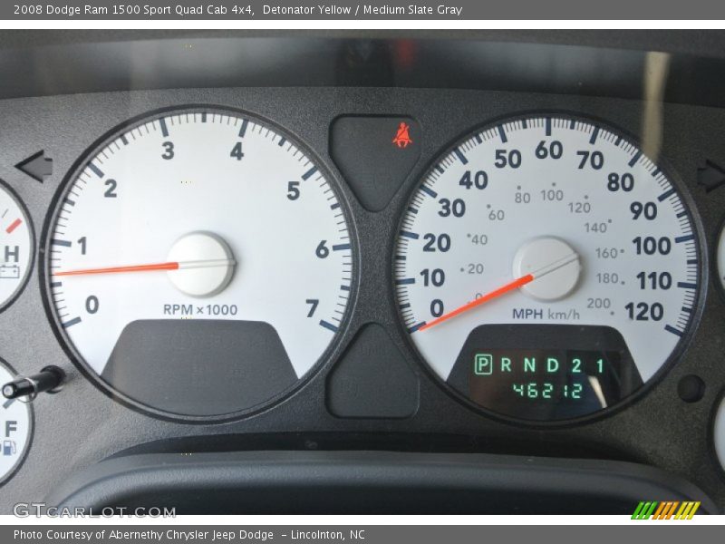 Detonator Yellow / Medium Slate Gray 2008 Dodge Ram 1500 Sport Quad Cab 4x4