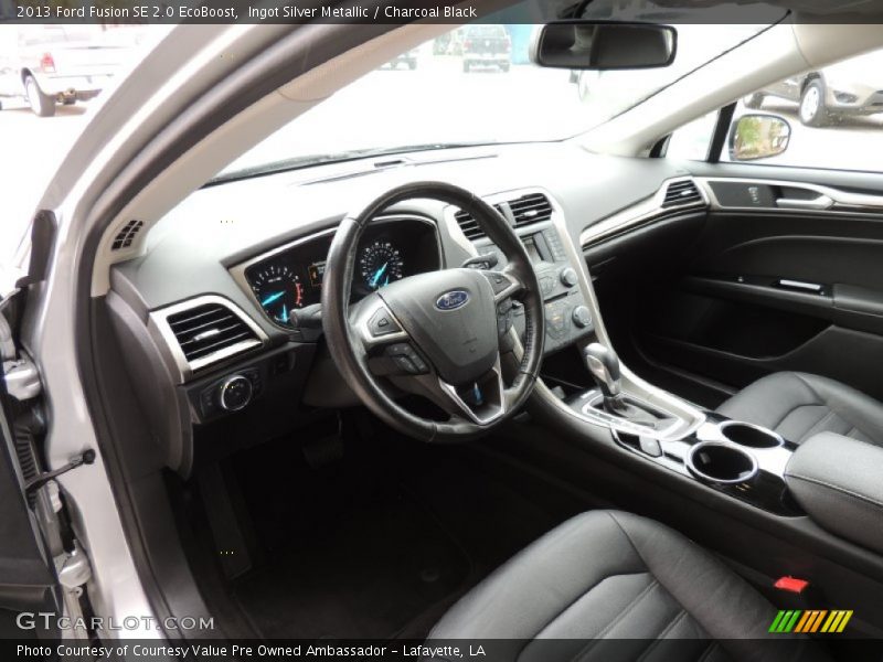 Ingot Silver Metallic / Charcoal Black 2013 Ford Fusion SE 2.0 EcoBoost