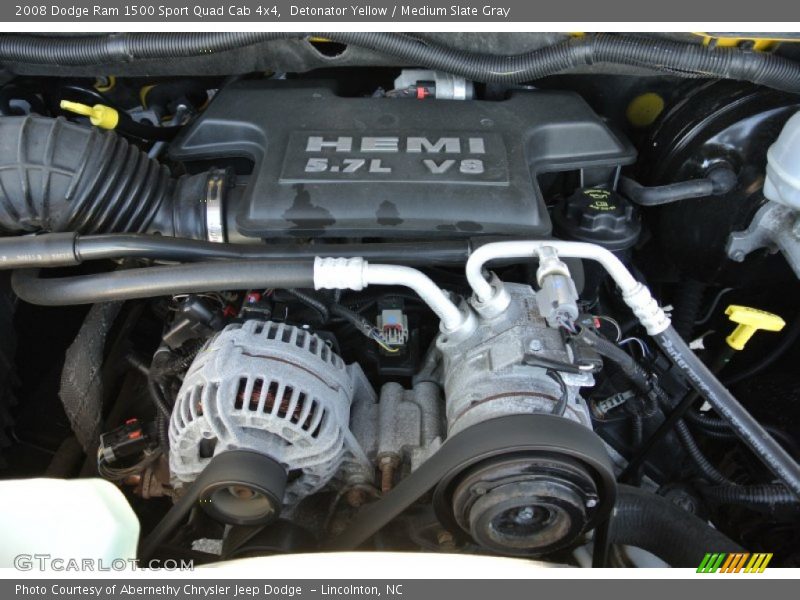 Detonator Yellow / Medium Slate Gray 2008 Dodge Ram 1500 Sport Quad Cab 4x4