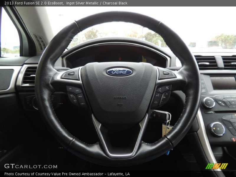 Ingot Silver Metallic / Charcoal Black 2013 Ford Fusion SE 2.0 EcoBoost