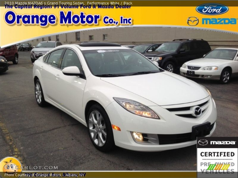 Performance White / Black 2010 Mazda MAZDA6 s Grand Touring Sedan
