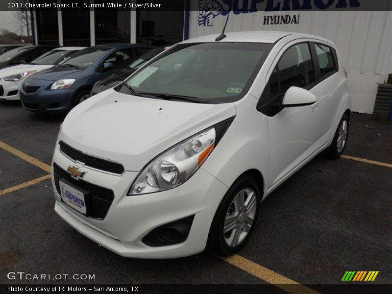 Summit White / Silver/Silver 2013 Chevrolet Spark LT