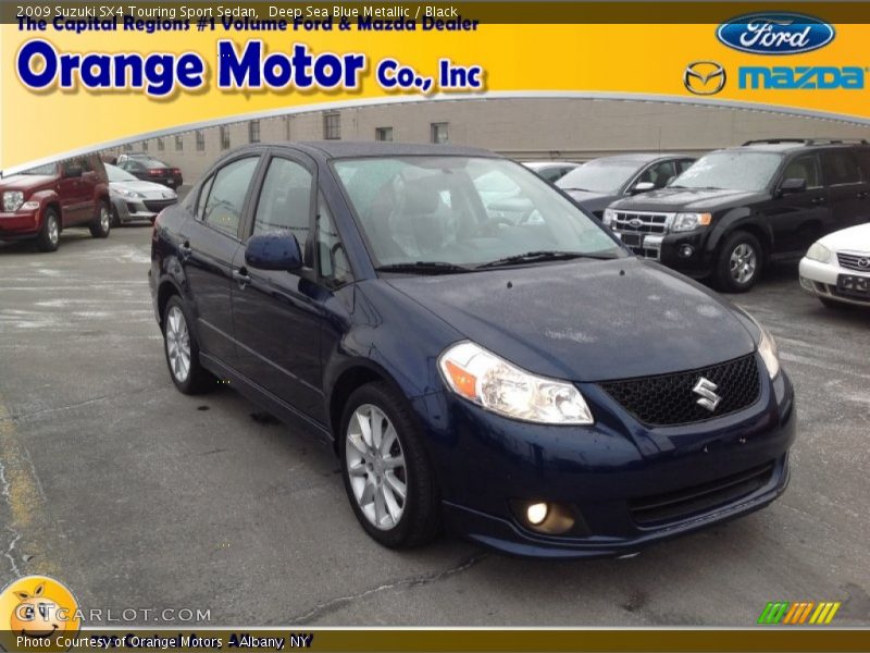 Deep Sea Blue Metallic / Black 2009 Suzuki SX4 Touring Sport Sedan