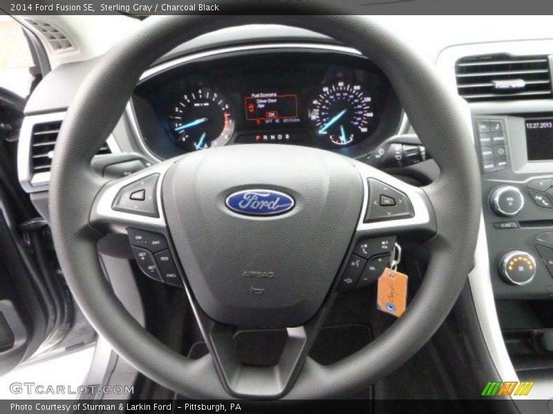 Sterling Gray / Charcoal Black 2014 Ford Fusion SE