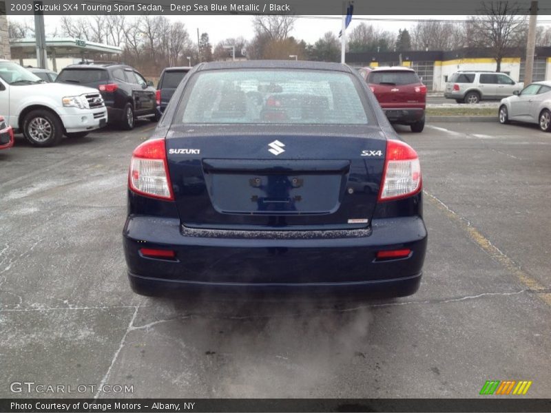 Deep Sea Blue Metallic / Black 2009 Suzuki SX4 Touring Sport Sedan