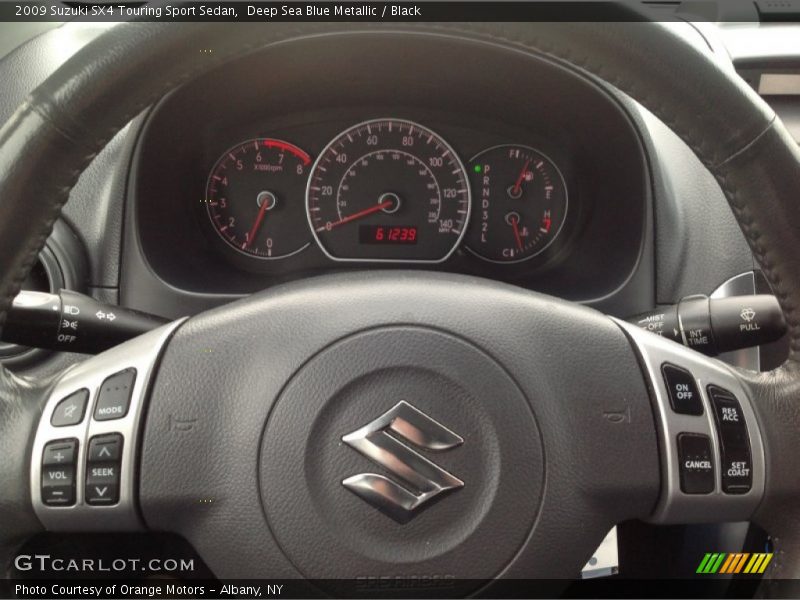 Deep Sea Blue Metallic / Black 2009 Suzuki SX4 Touring Sport Sedan