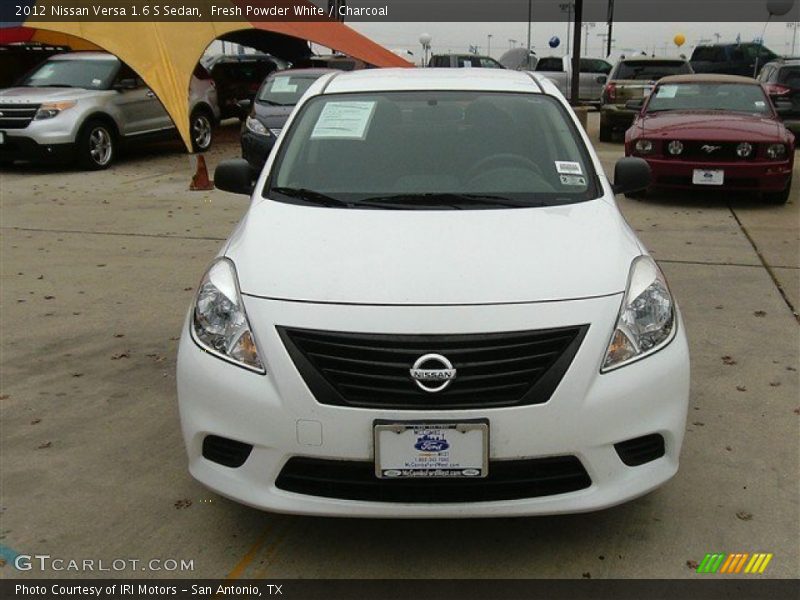 Fresh Powder White / Charcoal 2012 Nissan Versa 1.6 S Sedan