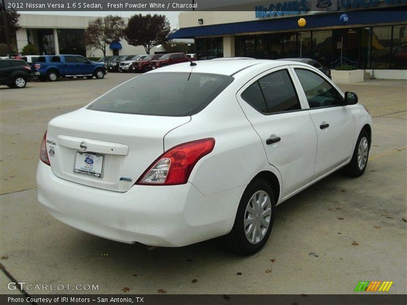 Fresh Powder White / Charcoal 2012 Nissan Versa 1.6 S Sedan
