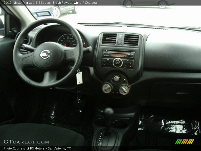 Fresh Powder White / Charcoal 2012 Nissan Versa 1.6 S Sedan