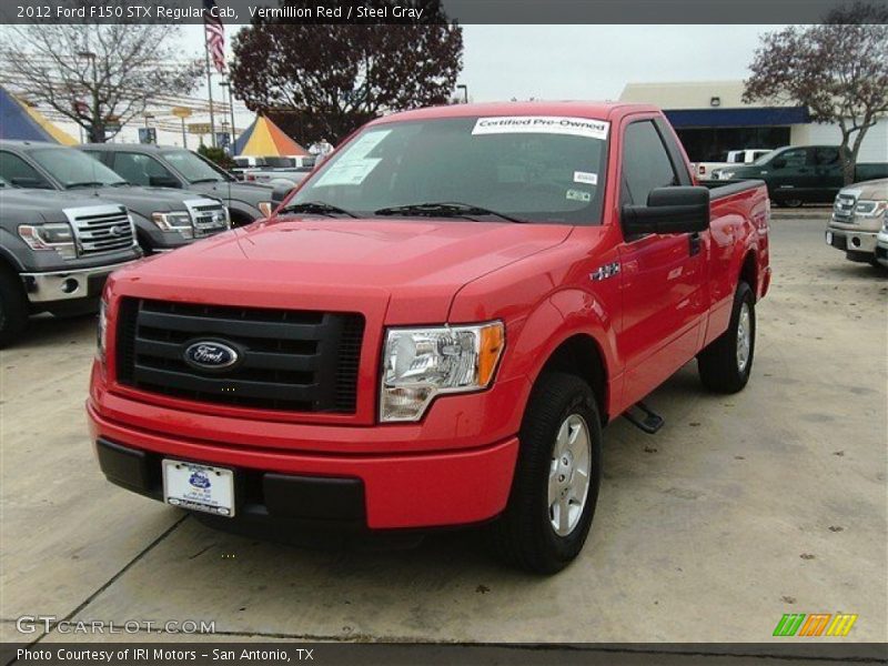 Vermillion Red / Steel Gray 2012 Ford F150 STX Regular Cab