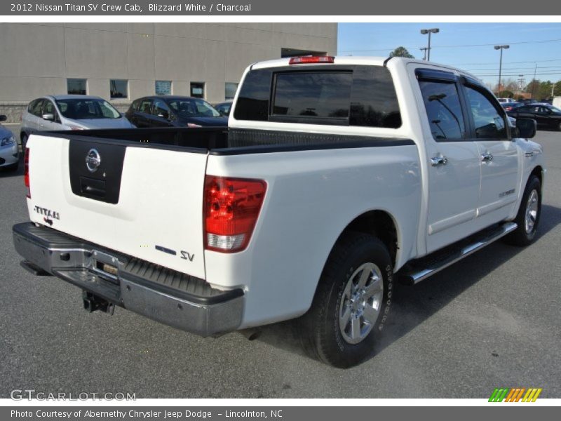 Blizzard White / Charcoal 2012 Nissan Titan SV Crew Cab