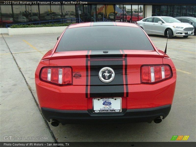 Race Red / Stone 2011 Ford Mustang V6 Premium Coupe