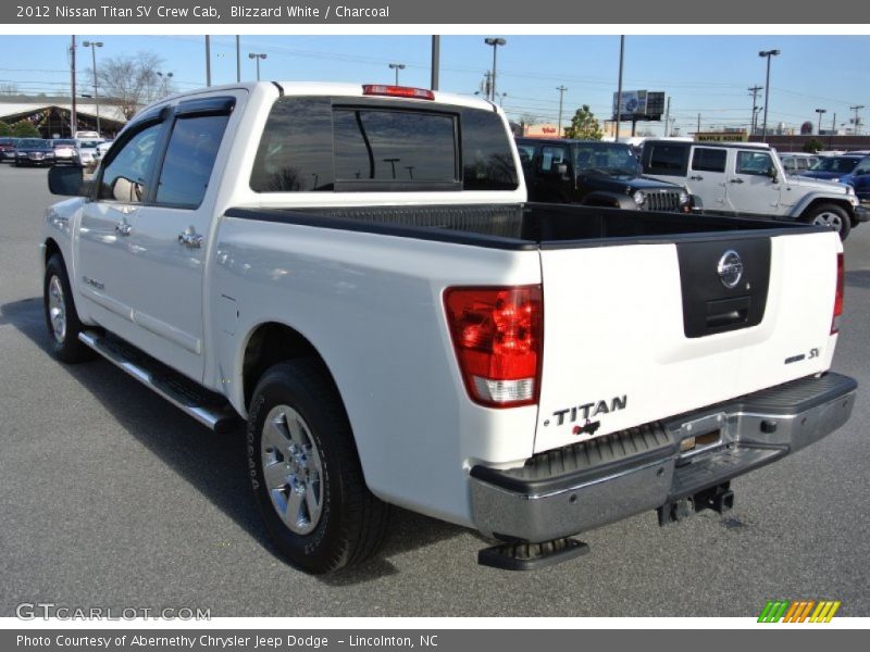 Blizzard White / Charcoal 2012 Nissan Titan SV Crew Cab