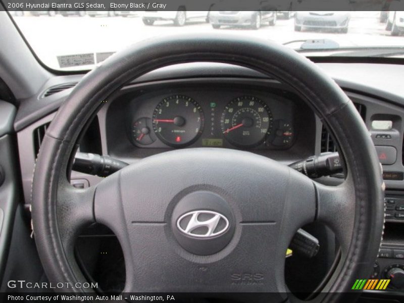 Ebony Black / Gray 2006 Hyundai Elantra GLS Sedan