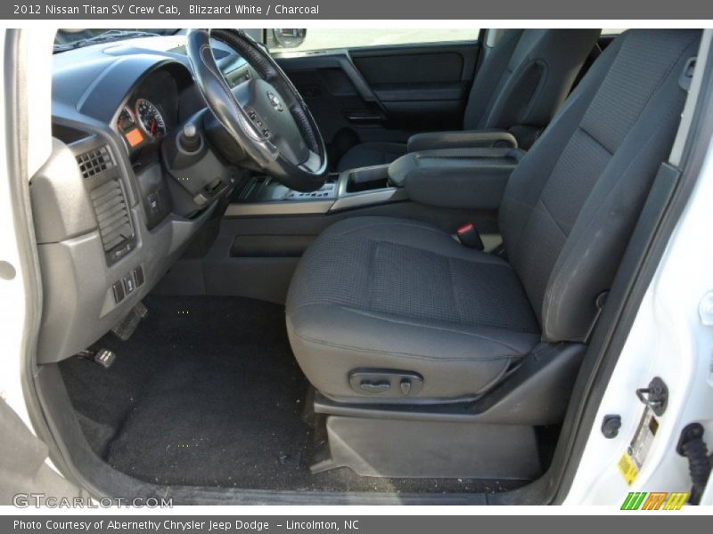 Blizzard White / Charcoal 2012 Nissan Titan SV Crew Cab