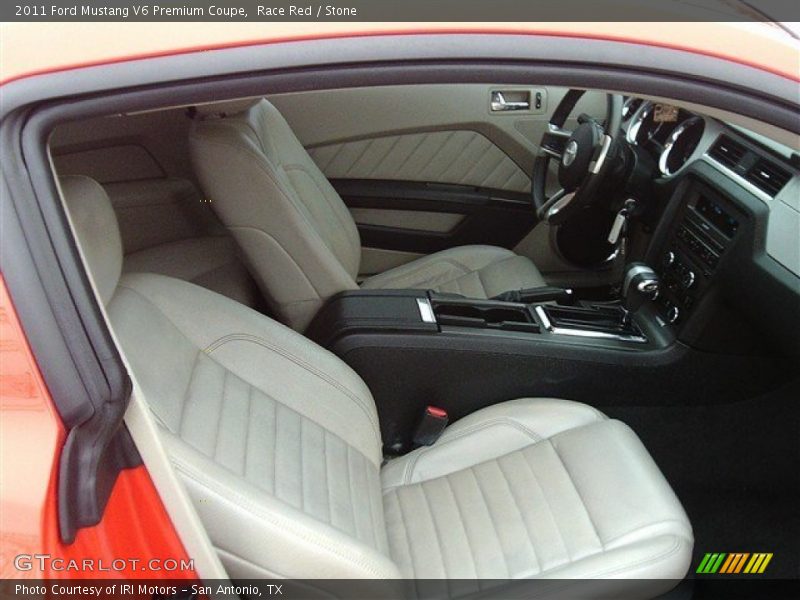 Race Red / Stone 2011 Ford Mustang V6 Premium Coupe