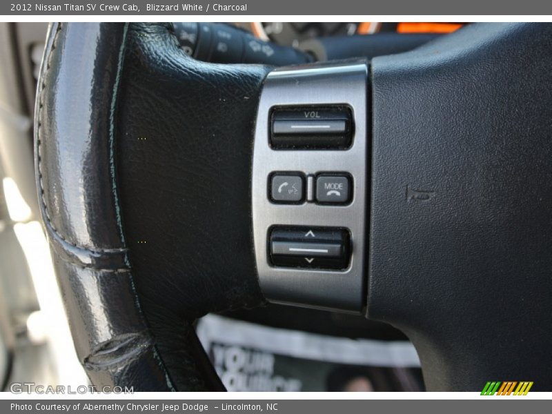 Blizzard White / Charcoal 2012 Nissan Titan SV Crew Cab