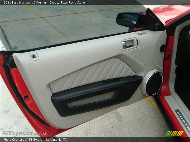 Race Red / Stone 2011 Ford Mustang V6 Premium Coupe