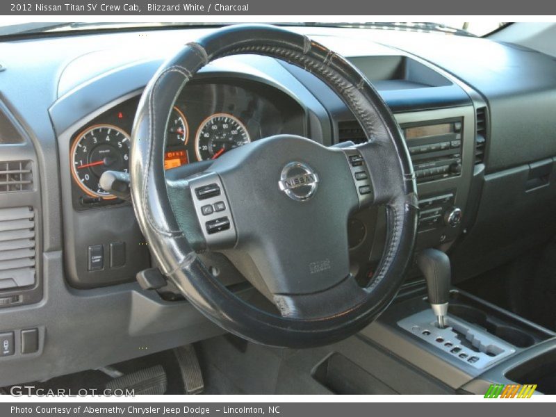 Blizzard White / Charcoal 2012 Nissan Titan SV Crew Cab