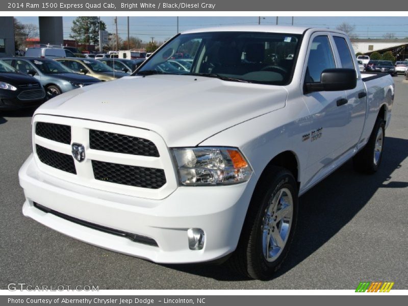Bright White / Black/Diesel Gray 2014 Ram 1500 Express Quad Cab