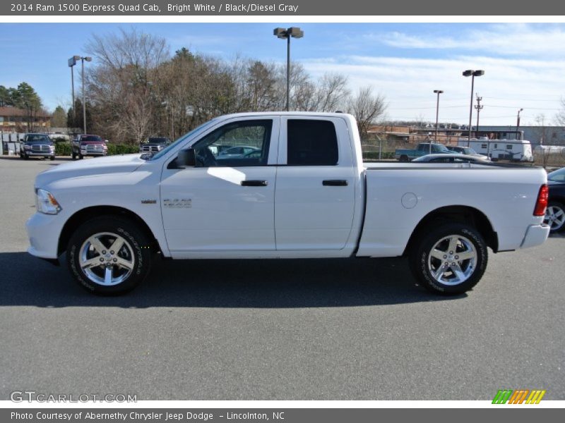 Bright White / Black/Diesel Gray 2014 Ram 1500 Express Quad Cab