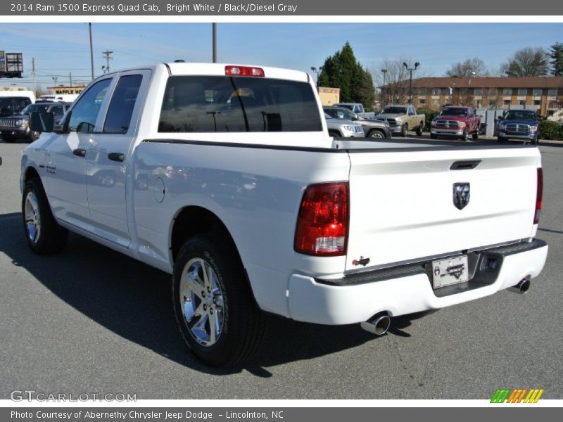 Bright White / Black/Diesel Gray 2014 Ram 1500 Express Quad Cab