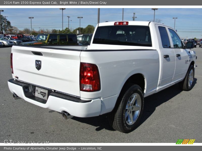Bright White / Black/Diesel Gray 2014 Ram 1500 Express Quad Cab