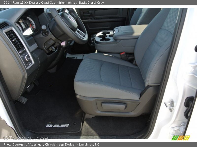 Bright White / Black/Diesel Gray 2014 Ram 1500 Express Quad Cab