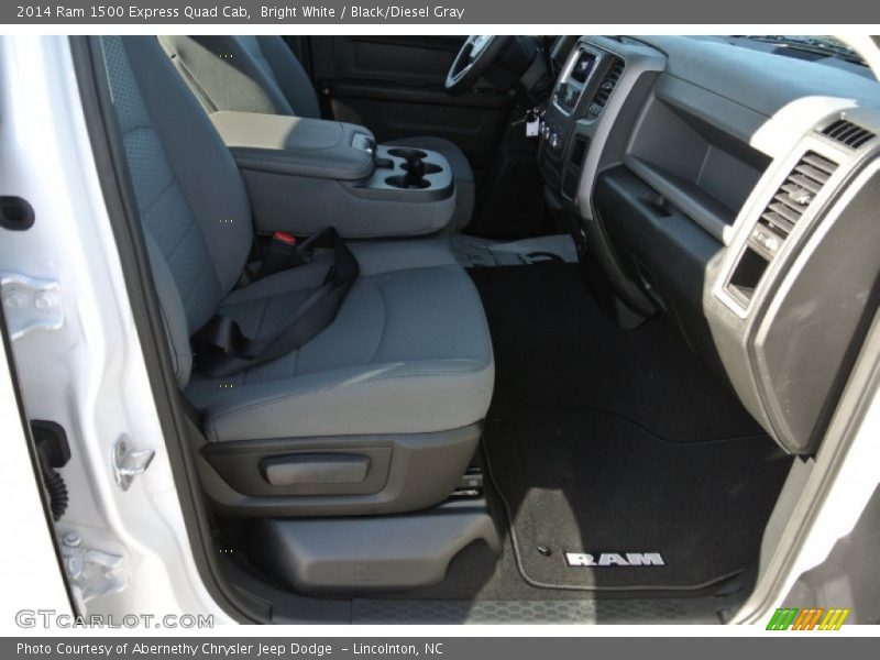 Bright White / Black/Diesel Gray 2014 Ram 1500 Express Quad Cab