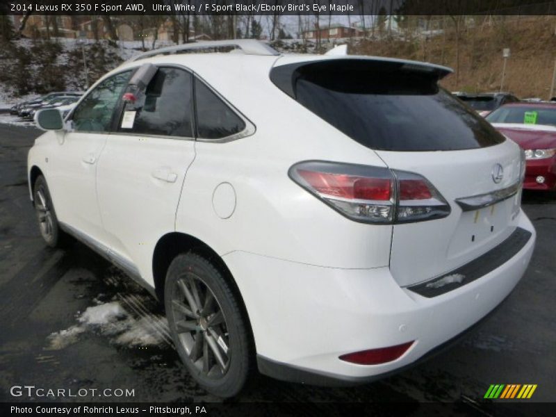 Ultra White / F Sport Black/Ebony Bird's Eye Maple 2014 Lexus RX 350 F Sport AWD