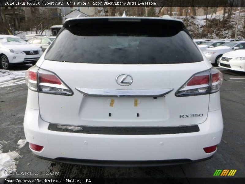 Ultra White / F Sport Black/Ebony Bird's Eye Maple 2014 Lexus RX 350 F Sport AWD