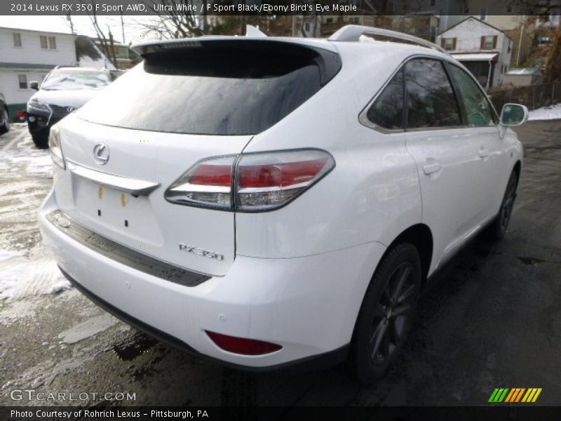 Ultra White / F Sport Black/Ebony Bird's Eye Maple 2014 Lexus RX 350 F Sport AWD