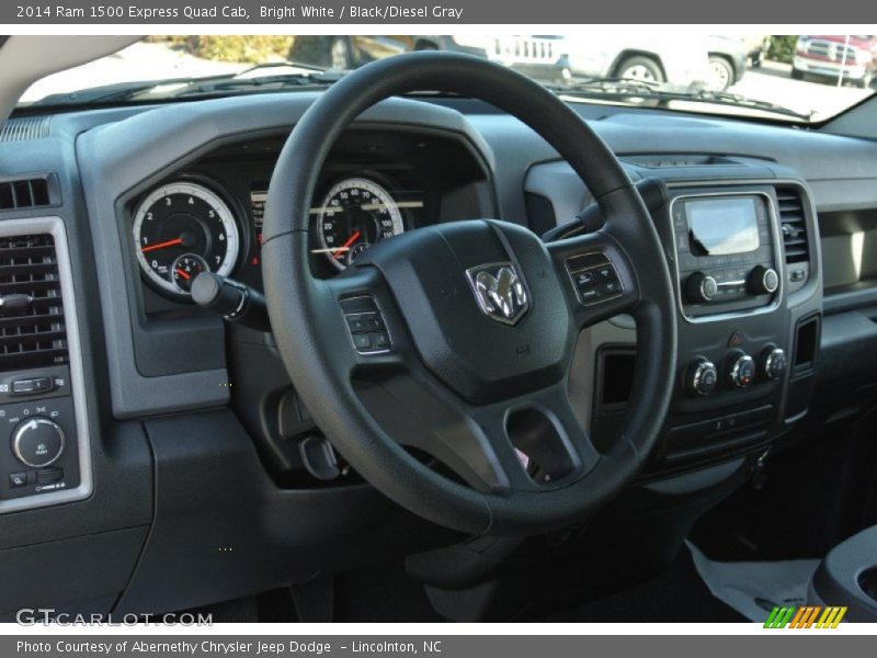 Bright White / Black/Diesel Gray 2014 Ram 1500 Express Quad Cab