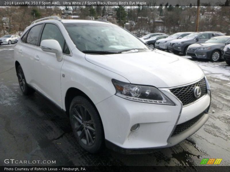 Ultra White / F Sport Black/Ebony Bird's Eye Maple 2014 Lexus RX 350 F Sport AWD