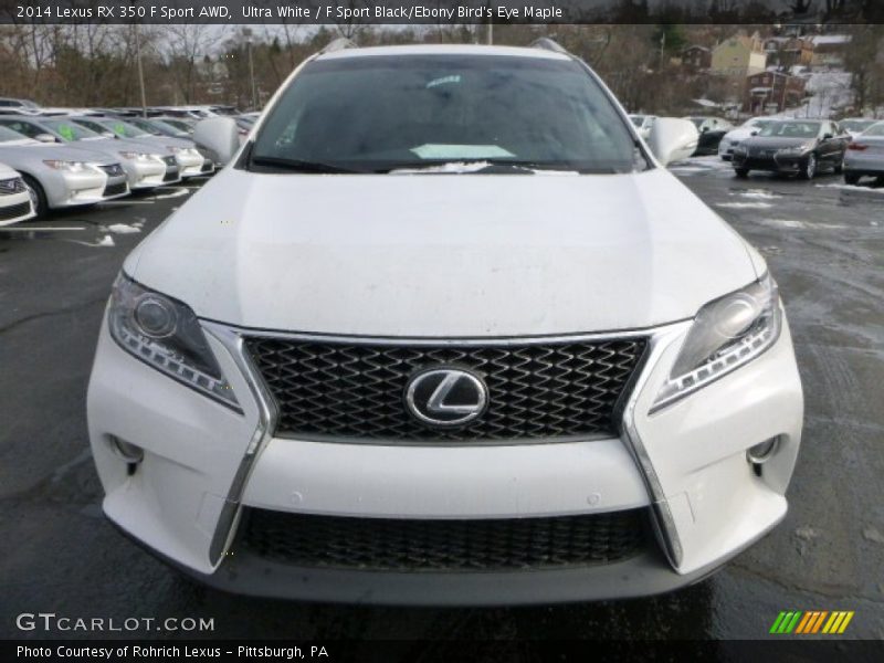 Ultra White / F Sport Black/Ebony Bird's Eye Maple 2014 Lexus RX 350 F Sport AWD
