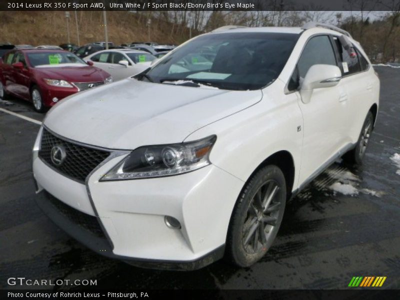 Ultra White / F Sport Black/Ebony Bird's Eye Maple 2014 Lexus RX 350 F Sport AWD
