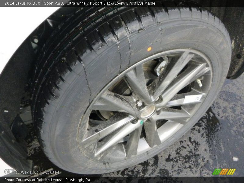 Ultra White / F Sport Black/Ebony Bird's Eye Maple 2014 Lexus RX 350 F Sport AWD