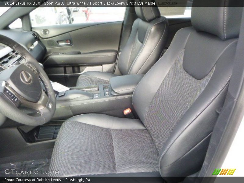 Ultra White / F Sport Black/Ebony Bird's Eye Maple 2014 Lexus RX 350 F Sport AWD