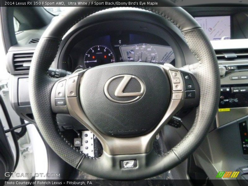 Ultra White / F Sport Black/Ebony Bird's Eye Maple 2014 Lexus RX 350 F Sport AWD