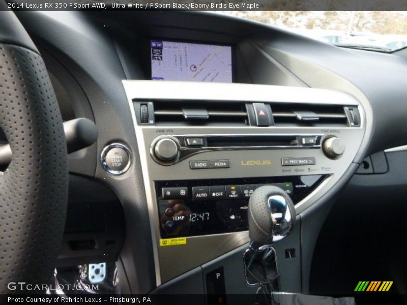 Ultra White / F Sport Black/Ebony Bird's Eye Maple 2014 Lexus RX 350 F Sport AWD
