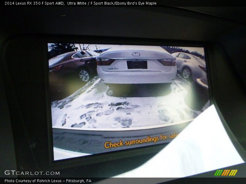 Ultra White / F Sport Black/Ebony Bird's Eye Maple 2014 Lexus RX 350 F Sport AWD