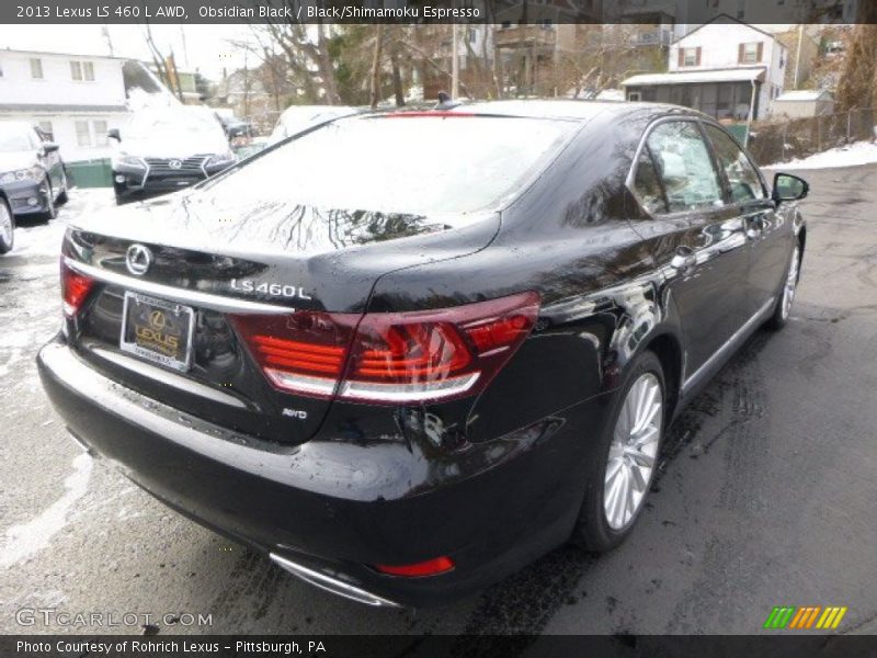 Obsidian Black / Black/Shimamoku Espresso 2013 Lexus LS 460 L AWD