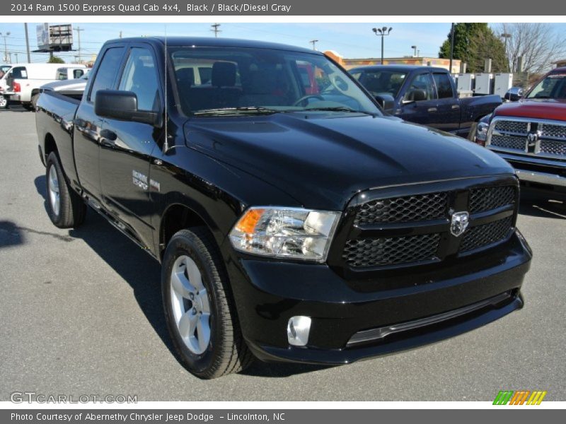 Black / Black/Diesel Gray 2014 Ram 1500 Express Quad Cab 4x4