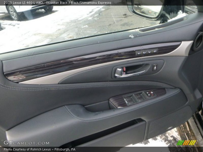 Obsidian Black / Black/Shimamoku Espresso 2013 Lexus LS 460 L AWD