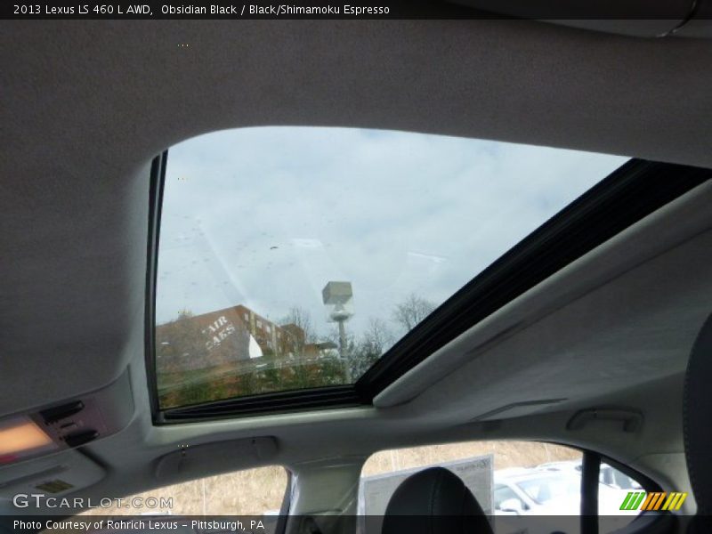 Obsidian Black / Black/Shimamoku Espresso 2013 Lexus LS 460 L AWD