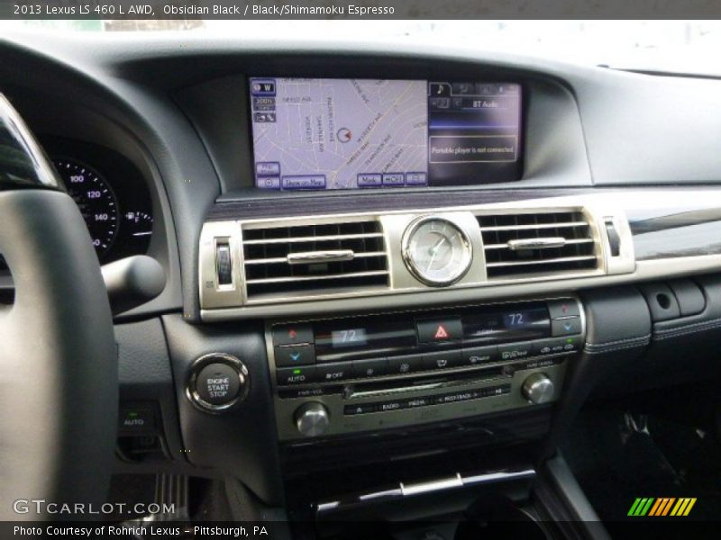 Obsidian Black / Black/Shimamoku Espresso 2013 Lexus LS 460 L AWD