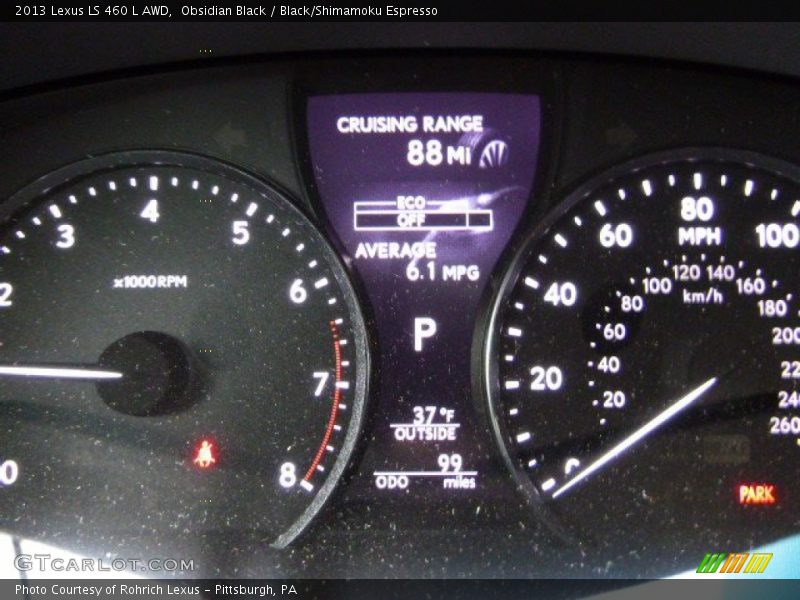 Obsidian Black / Black/Shimamoku Espresso 2013 Lexus LS 460 L AWD