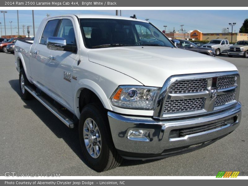 Bright White / Black 2014 Ram 2500 Laramie Mega Cab 4x4