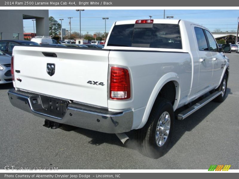 Bright White / Black 2014 Ram 2500 Laramie Mega Cab 4x4