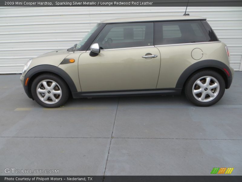 Sparkling Silver Metallic / Lounge Redwood Red Leather 2009 Mini Cooper Hardtop